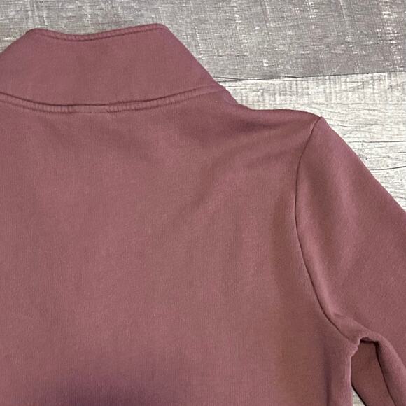 PINK Victorias Secret Quarter Zip Pullover Women M Mauve Classic Collegiate Logo - Picture 5 of 8